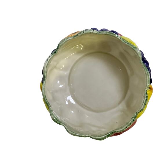 Fitz and Floyd 1989 Japan Majolica 'Calypso' Hand Painted Fruit Bowl-Excellent - Picture 5 of 7